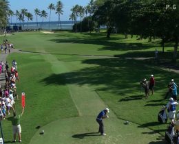 A photo of golfers at Waialae Country Club